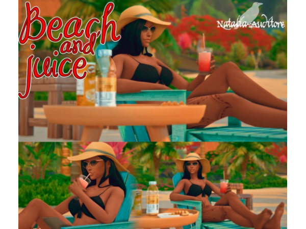 242668 beach and juice posepack acc by natalia auditore sims4 featured image