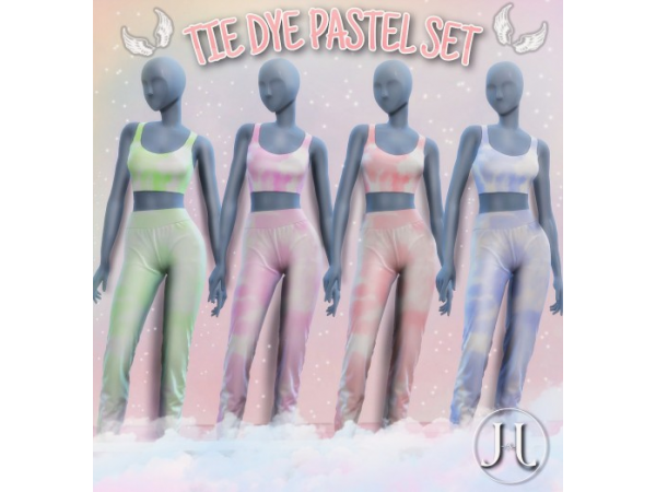 AlphaTrend: Vibrant Tie-Dye Ensemble (Tops & Pants Set for Women)