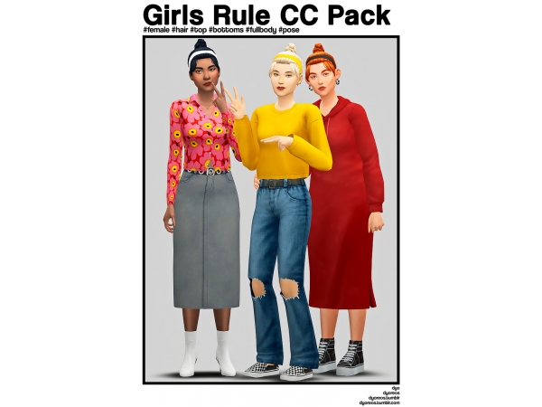 243101 dyoreos girls rule cc pack sims4 featured image