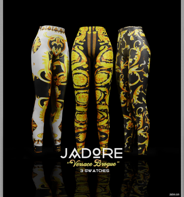 Versace Vogue: Chic Brocade Leggings for the Fashion-Forward (AlphaCC Collection)