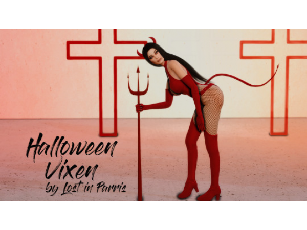 247913 posepack halloween vixen by lost in parris sims4 featured image