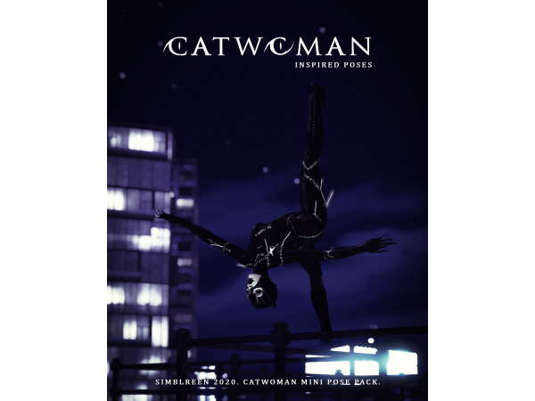 250497 catwoman mini pose pack by terrahji sims4 featured image
