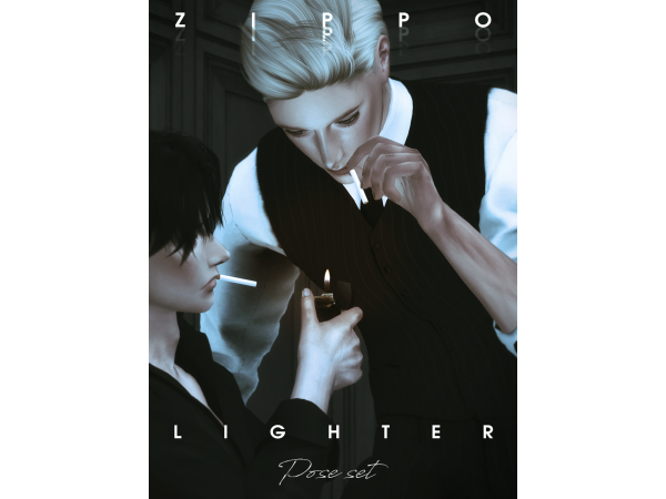 251793 zippo lighter 2 pose set sims4 featured image