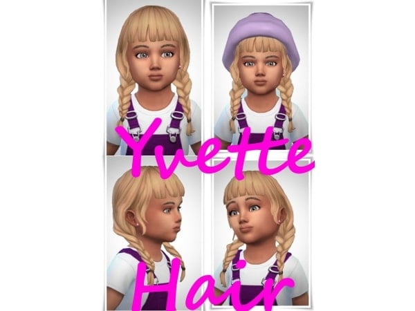 Yvette’s Tresses: Trendy Toddler Alpha Hair (AlphaCC, Female Hair)