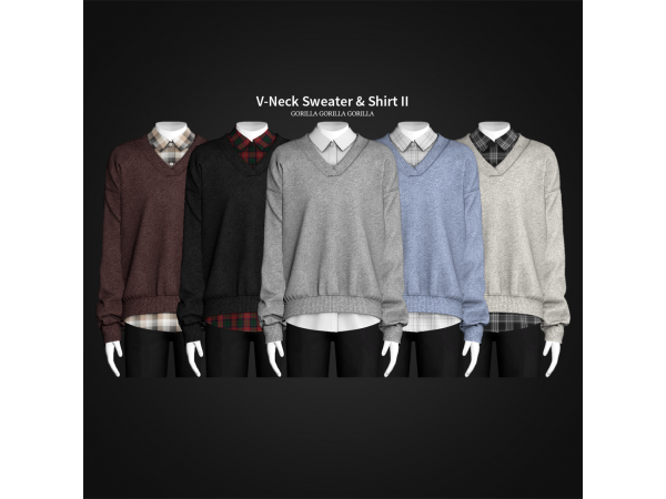 Alpha Attire: Elevate Your Style with V-Neck Sweaters & Shirts II