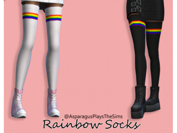 255671 thigh high rainbow socks sims4 featured image