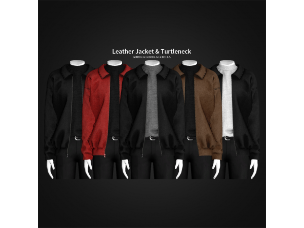 257908 leather jacket turtleneck sims4 featured image