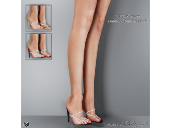 Mermalade’s Elegance: Diamond-Banded Heels (Sexy High Heels for Females)