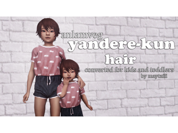 Yandere-Kun’s Locks Transformation by Maytaiii (Toddler Alpha Hair CC)