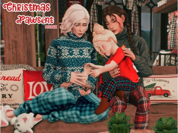 263376 christmas pawsent posepack sims4 featured image