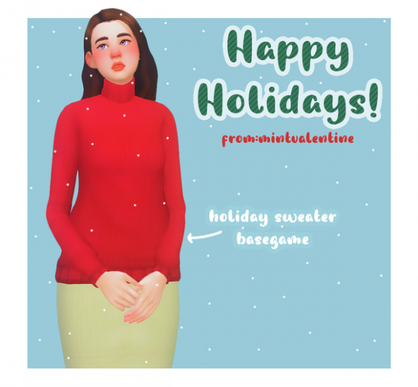 Mintvalentine’s Festive Finesse: Cozy Holiday Sweater Collection (AlphaCC Female Tops)