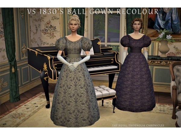 Vogue Vintage: Modern Twist on 1830’s Ball Gown Recolor (AlphaCC)