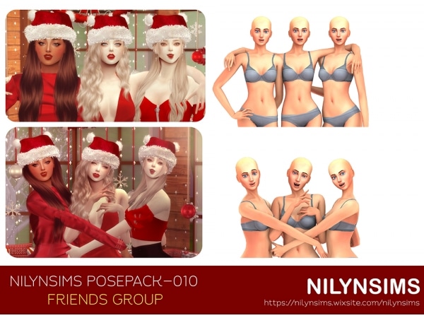 264251 nilyn posepack 010 friends group pose by nilynsims sims4 featured image