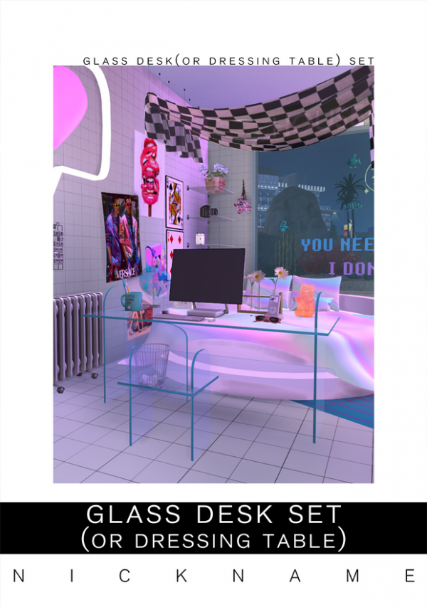 267212 glass desk 40 or dressing table 41 set by give me a nickname sims4 featured image