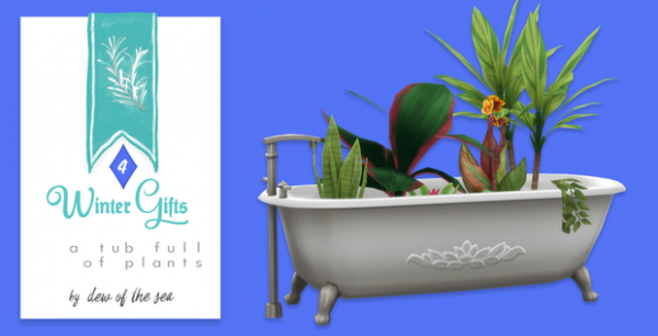 267511 winter gifts a tub full of plants by dew of the sea sims4 featured image