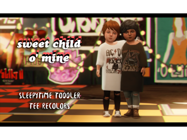 272292 sweet child o mine sleepytime toddler tee recolors sims4 featured image