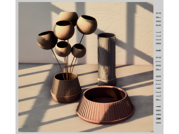 Umbra Oasis: Pleated Planters & Bell Cups by Hel Studio (Decor, Plants, Fashion Accents)