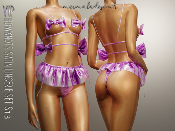 273032 bowknots satin lingerie set s13 by mermaladesimtr sims4 featured image