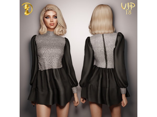 Elvira Mini VIP18 – Turksimmer’s Alpha  Female Dress (Clothing Sets, Short Dresses)