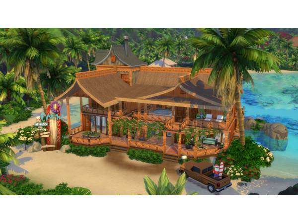 273545 no cc tropical getaway vacation home 30x30 by bradybrad7 sims4 featured image