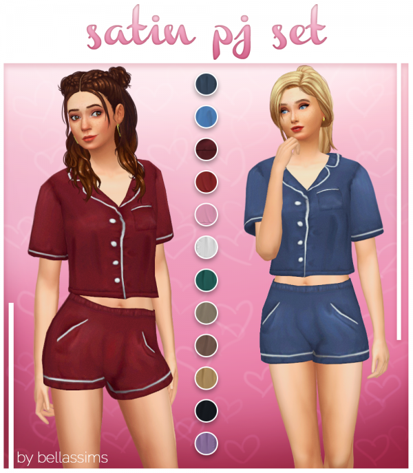 274125 satin pj set by bellassims sims4 featured image