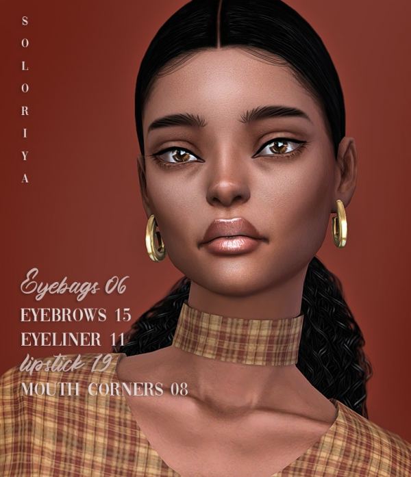 275358 eyebags 06 eyebrows 15 eyeliner 11 lipstick 19 mouth corners 08 sims 4 by soloriya sims4 featured image