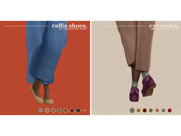 281464 raffia shoes eye socks by honeycuts sims4 featured image
