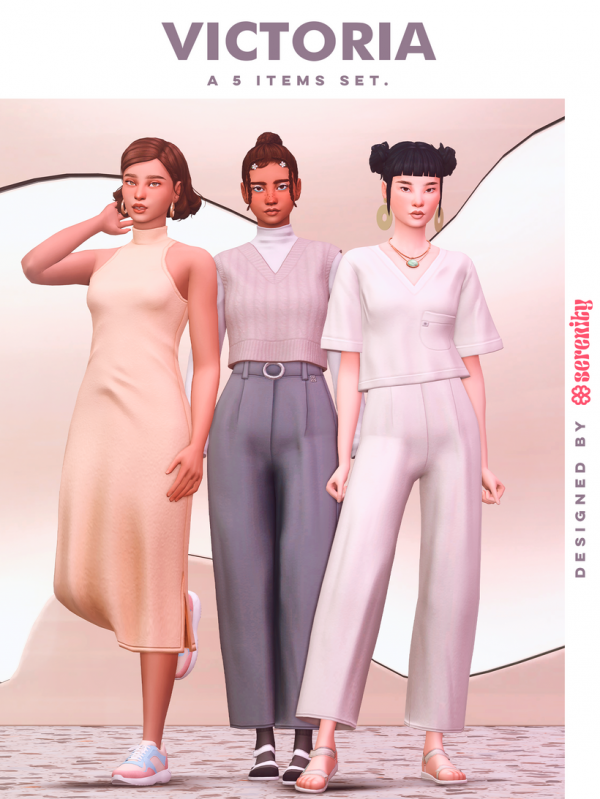 Serenity’s Victoria Ensemble: Chic Tops, Dresses & Alpha Sets (Shoes to Skirts)