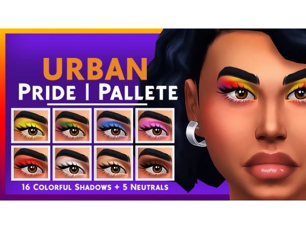 Radiant Rainbow: Pride Palette by XUrbanSimsX (Vibrant Eye Shadows for All Eyes)