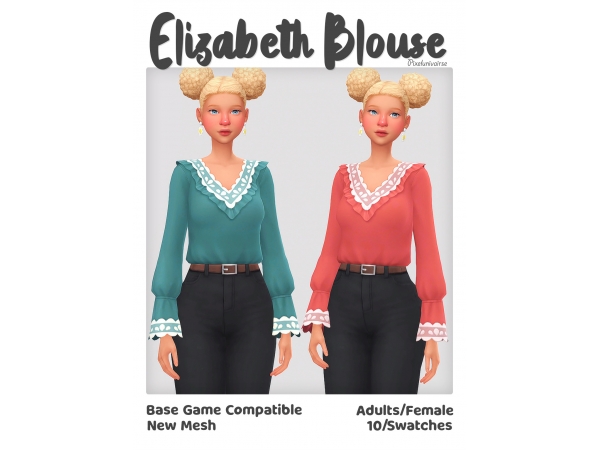 Elizabeth Elegance: Chic Blouse for Every Occasion (Trendy Female Tops & Clothing Sets)