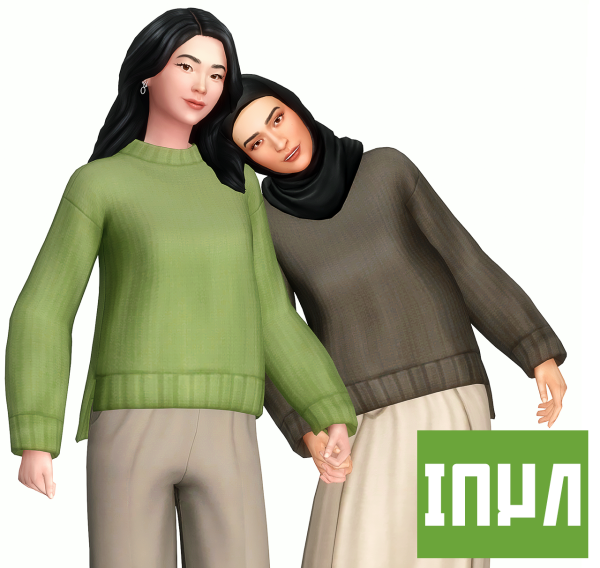 Imamiii’s Enchanting Tam Sweater (TS4): Chic AlphaCC Female Tops