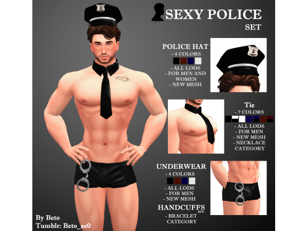 Sultry Sergeant: Beto’s Ultimate Police Costume Set (Clothes, Ears, Jewelry & More)