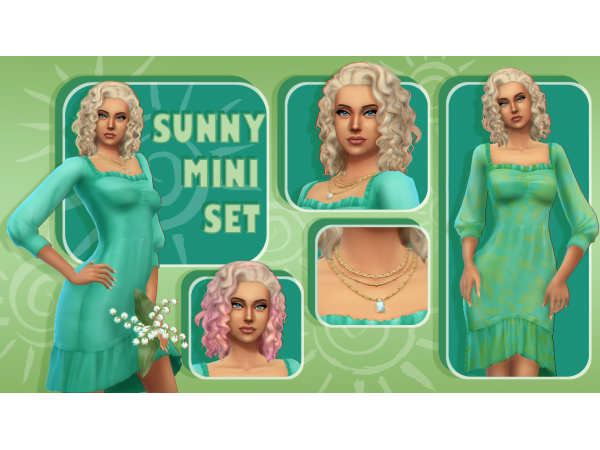 Glamour Glow Collection (Sunny Mini Sets & Alpha Hair by G.) – Dresses & Accessories