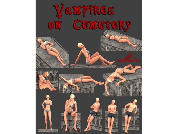 Moonlit Macabre: Natalia-Auditore’s Vampire Poses at the Cemetery (#AlphaCC Collection)