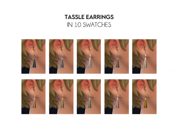 CosmicAmos’ Enchantment: Tassel Earrings (Elegant Accessories & Jewelry) #AlphaCC
