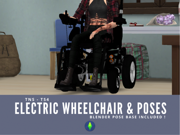 Electra’s Elegance: Chic Poses for Electric Wheelchairs (Blender, High Heels & Alpha CC)