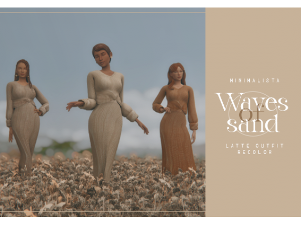 Minimalista Mirage: Chic Waves of Sand (Stylish Female Dress Collections)