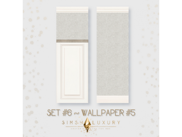 Luxe Walls Collection (Sims4Luxury): AlphaCC’s Ultimate Build Set #6 – Wallpaper Wonders