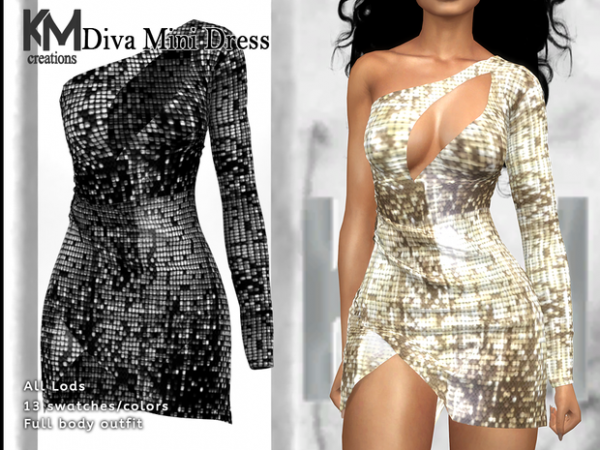 Dazzling Diva: KM Creations’ Chic Mini Dress for Trendsetters [KM]