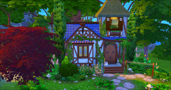 297025 tiny fantasy cottage mini winterfest day 14 no cc sims4 featured image