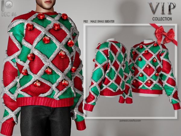 Busra-TR’s P82 Holiday Charm: Cozy Male Christmas Sweaters (AlphaCC Collection)