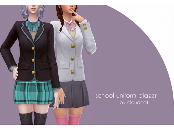 301180 school uniform blazer by cloudcat sims4 featured image