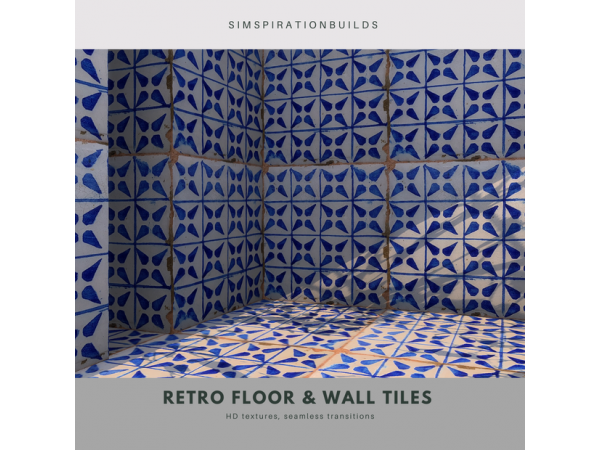 SimspirationBuilds’ Vintage Vogue: Retro Floor & Wall Tiles (#AlphaCC, #Builds)