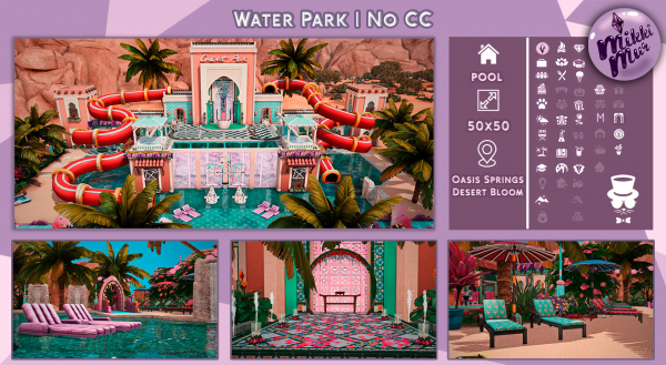 Splash Sim Haven: Mikkimur’s CC-Free Sims 4 Aquapark Build