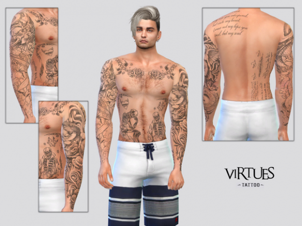 Ink Virtue: Embrace Your Essence with McLayneSims’ AlphaCC Tattoos (Mick)