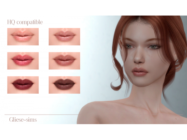 Glamour Gliese’s Scarlett Lips (Alpha CC, Scars, Female Lipstick)