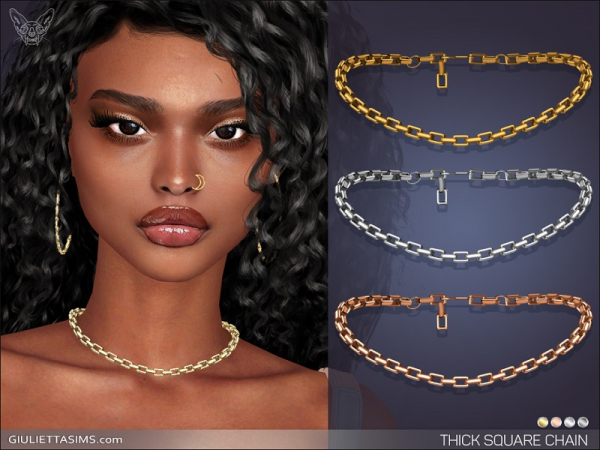 AlphaCC Elegance: Bold Square Chain Necklaces (Trendy Accessories & Jewelry)