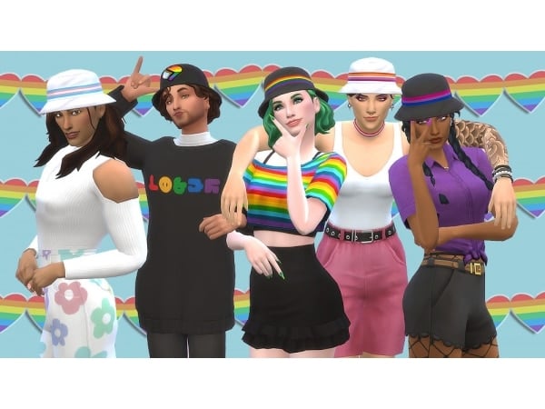 306856 true colours a bgc bucket hat by spannersims sims4 featured image