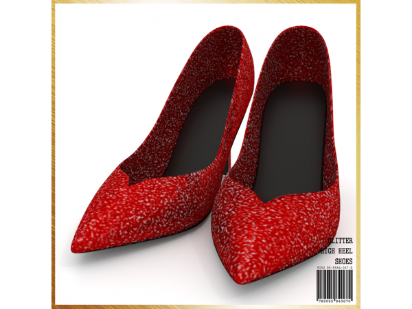 Glitz & Glamour: Mirosims2020’s Sparkling High Heels (Sexy, Alpha CC, Female Footwear)