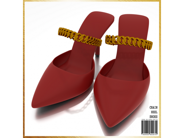 Siren Strides: Mirosims2020’s Chain Heel Shoes (Sexy High Heels for Alpha CC)